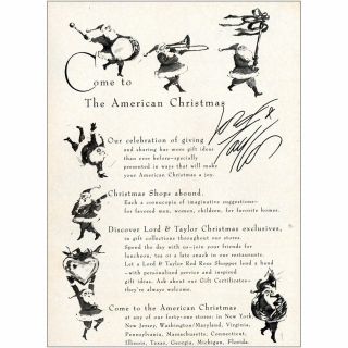 1984 Lord & Taylor: Come To The American Christmas Vintage Print Ad