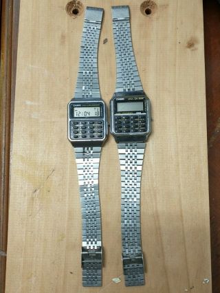 Vintage Casio Ca - 501 Digital Calculator Watch Made In Japan Mod.  437 And Ca - 502