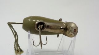 PAW PAW Bait Co.  Fishing Lure,  Wood,  Gray MOUSE with Cord Tail 2