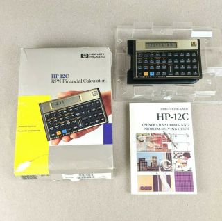 Vintage Hewlett Packard Hp 12c Rpn Financial Calculator Complete Vg