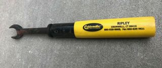 Vintage Ripley Cablematic Angled Torque Wrench Tw - 307 - Ah/b 30 In - Lb Yellow Usa