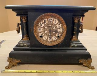 Antique Mantle Clock - Ready For Restoration Or Use For Parts; Maker Unknown