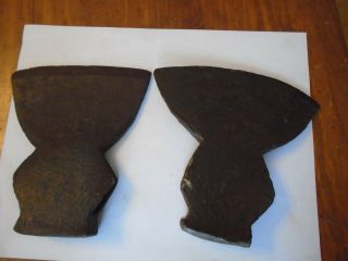 Antique Blacksmith Hand Forged Broad Axe Heads (2)