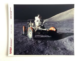 Vintage Nasa Photo Apollo 17 Eva Astronaut Lunar Roving Vehicle Moon Landing