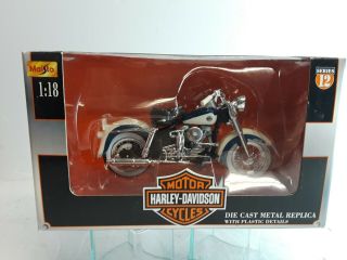 Maisto 1:18 Scale Series 12 - Diecast - Harley Davidson 1958 Flh Duo - Glide