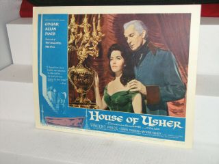 Vintage 1960 House Of Usher 11x14 Lobby Card (vincent Price) Card 6