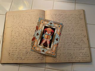 1920 Handwritten Diary Anspach Winegardner Family Walnut Fairfield County Ohio