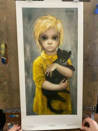 Vintage Walter (margaret) Keane " The Stray " Lithograph Poster Japan