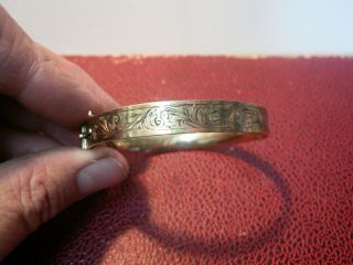 Vintage Ladies Bracelet / Bangle 9 Carat Gold Plating On Sterling Silver