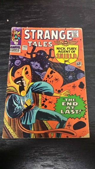 1966 Marvel Comic Strange Tales 146 Vg Dr Strange Nick Fury Silver Age Vintage