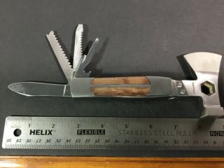 Rare Sheffield Vintage Utility Knife Hatchet W/ Sheath.  Hatchet,  Saw,  File