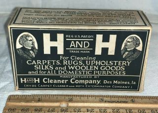 Antique H And H Cleaner Cleanser Soap Box Des Moines Ia Carpet Silk Rug