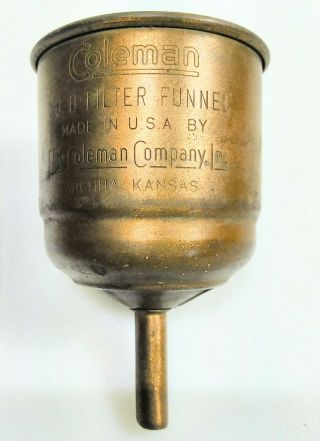 Vintage Coleman No.  0 Copper Lantern Lamp Funnel Wichita Ks