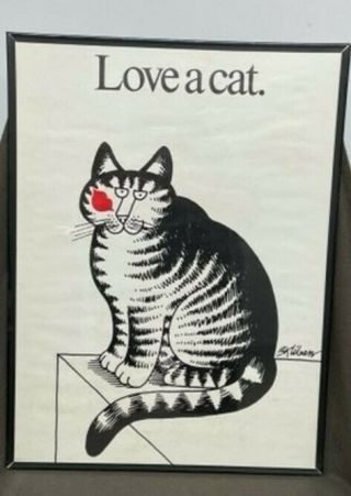 “loveacat” Poster By B.  Kliban: Fundraiser,  Hancock County Humane Society
