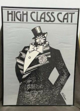 “high Class Cat” Poster By B.  Kliban: Fundraiser,  Hancock County Humane Society