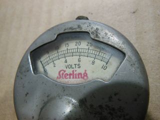 Vintage Sterling 1916 Patent Volt Meter Gauge 0 To 50 Gauge