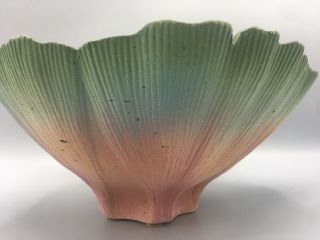 Unique Vintage Hand Thrown Art Pottery Bowl - Signed 10” Ombre Colors