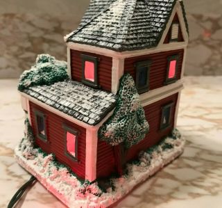Vintage Holiday Time Christmas House Hand Made & Painted Clay / Ceramic 2