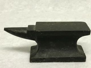 Vintage Jewelers Mini Anvil W Table& Horn,  5 " Long,  Figural Paperweight,  2lbs