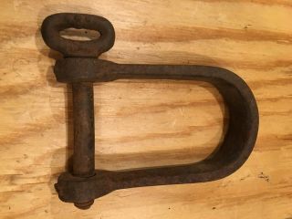 Vintage Heavy Duty Shackle/ Clevis From Old Farm,  Wall Hanger,  Decor,  Cabin