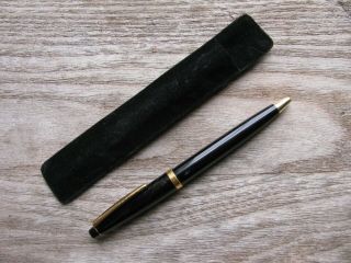 Vintage Cross Pen / Matte Black With Gold Trim / Storage Sheath