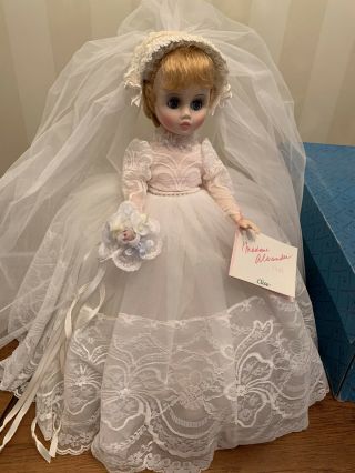 Vintage Madame Alexander 18 In.  Elise Bride Doll 1695 Cond.  In Box/stand