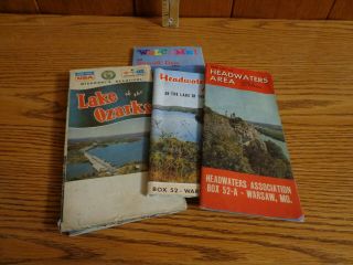 4 Vintage Lake Of The Ozarks Brochures Maps 1960s 1970s Bagnell Dam Warsaw Mo