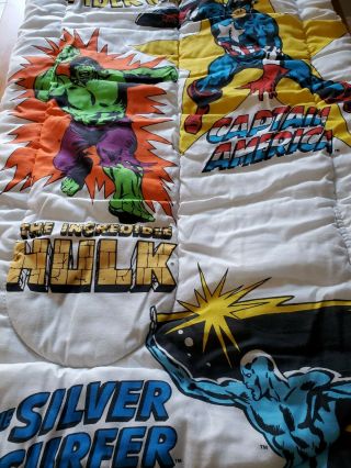Rare Vintage Coleman Marvel Heroes Kids Sleeping Bag Lined Zip Up Camping
