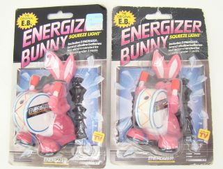 2 Energizer Bunny Squeeze Light 1990/1991 Vintage " The E.  B.  "