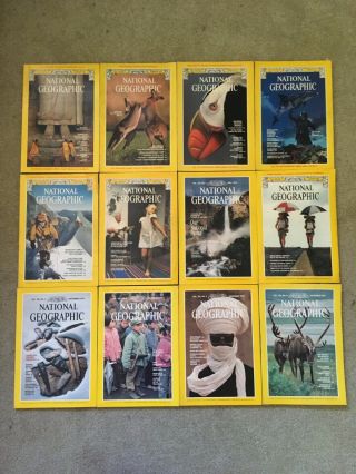 Vintage 1979 National Geographic Magazines 12 Issues