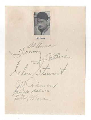 Vintage 1946 Hollywood Stars Pcl,  6 Autographs Unser Kalin O 