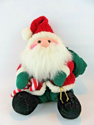 Vtg 1993 International Silver Co Santa Claus & Sack Christmas 14 " Plush Figure