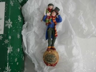 Vintage Dept 56 A Christmas Carol Ornament Bob Cratchit & Tiny Tim 1996