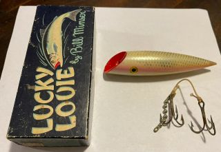 Vintage Lucky Louie Salmon Plug,  Silver Scale,  Chinook,  Wa