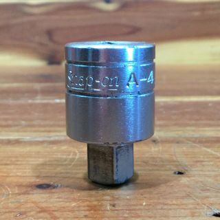 Vintage Snap - On Tools Adapter Reducer A - 4 / 1/2 " Drive To 3/8 " Drive - Usa
