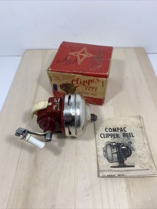 Vintage Clipper Compac Model No.  36 Spin Cast Reel And Instructions 3
