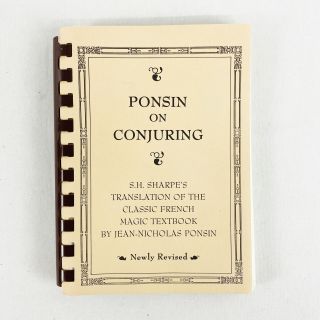 Ponsin On Conjuring (1987) S.  H.  Sharpe Vintage French Magic Tricks Textbook