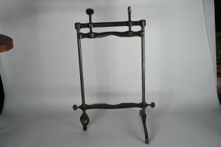 Antique Cast Iron Clock Movement Holder/test Stand With 3 Legs