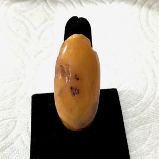 Vintage Natural Baltic Butterscotch Cabochon Amber Ring,  7.  5 gram (AM624) 2