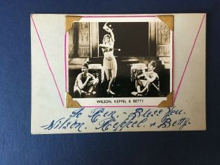 Wilson / Keppel & Betty - Music Hall Entertainers - Signed Vintage Page / Photo