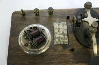 Antique Telegraph Key Signal Electric Mfg.  Co.  Morse Code International Code 3