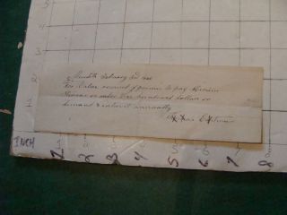 Vintage Paper: 1846 Meredith Nh Receitpt Signed Thomas Eastman