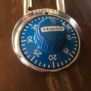 vtg Master Lock Case Hard Combination Padlock Block Guard USA Chrome Locker 2