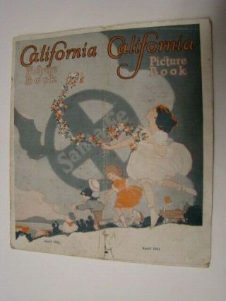 April 1934 Santa Fe Railroad California Picture Booklet & Map Promotional Photos