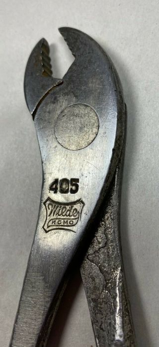 VIntage Wilde Drop Forge and Tool Co.  405 Battery Terminal Pliers Made in USA 3