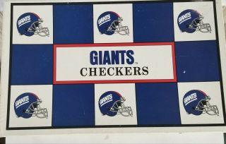 Vintage 1993 Nfl York Giants Checkers Board Game