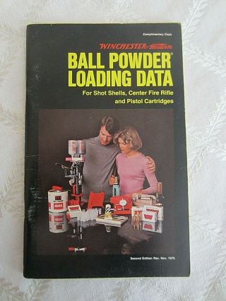 Vintage Winchester - Western Ball Powder Loading Data - 2nd Ed.  Rev Nov.  1976