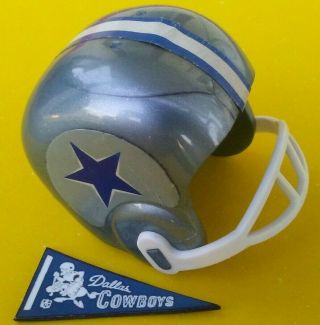 1967 Nfl Dallas Cowboys Vintage Mini Gumball Football Helmet Tudor Pennant Afl