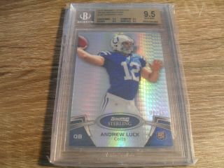 2012 Bowman Sterling Prism Refractor Rookie Andrew Luck 100 06 /25 Bgs 9.  5