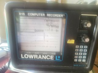 Vintage Lowrance X - 15 Computer Sonar Graph Recorder Depth/fish Finder